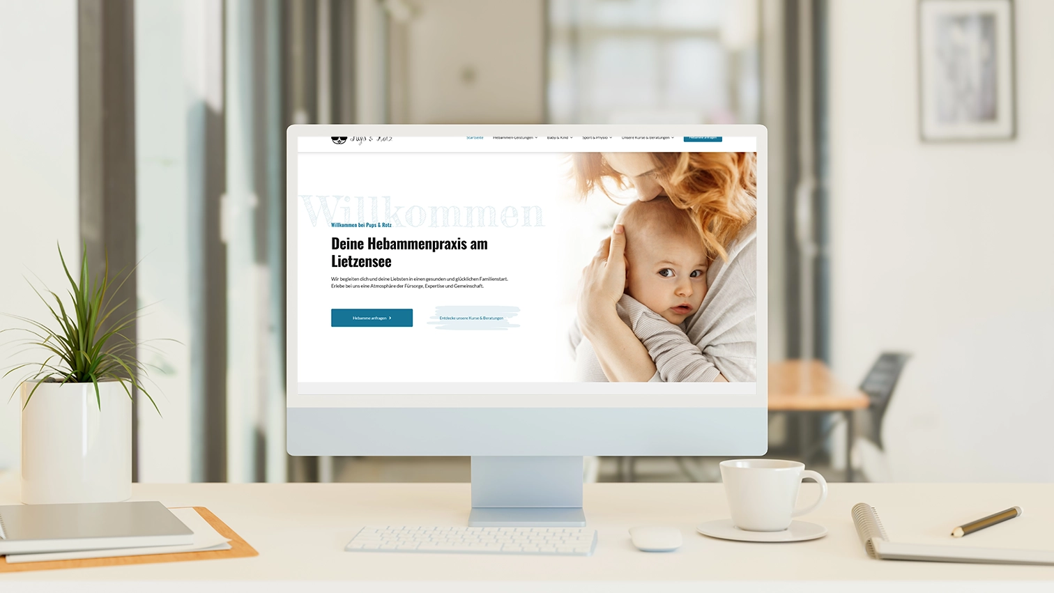 Webseitenerstellung Hebammenpraxis Pups & Rotz Berlin Webdesign Werbeagentur studio jay