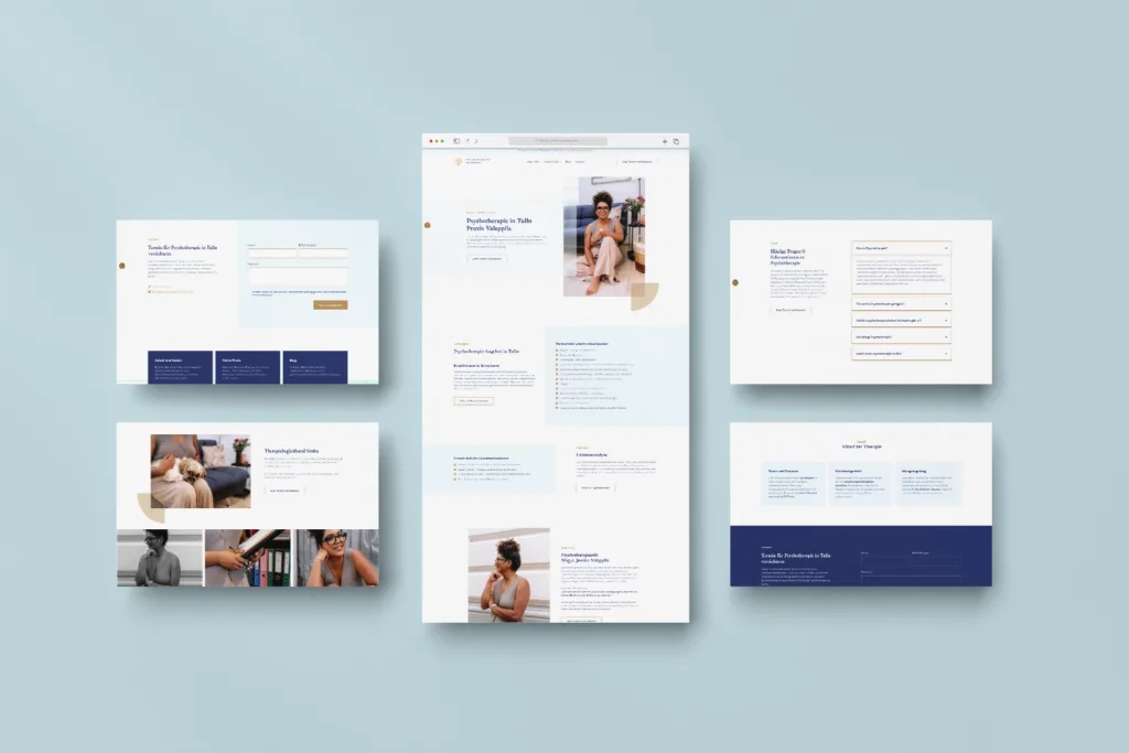 Webseite für Psychohterapeutin Jessica Valappila Online Marketing Therapeuten SEO Google Ads Webdesign
